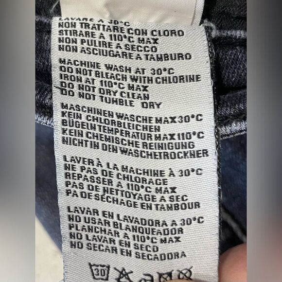 R13 Kate Skinny Jeans Orion Black 26x27 Made in Italy Distressed EUC - Picture 7 of 13